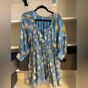 Free People Blue Floral Dress